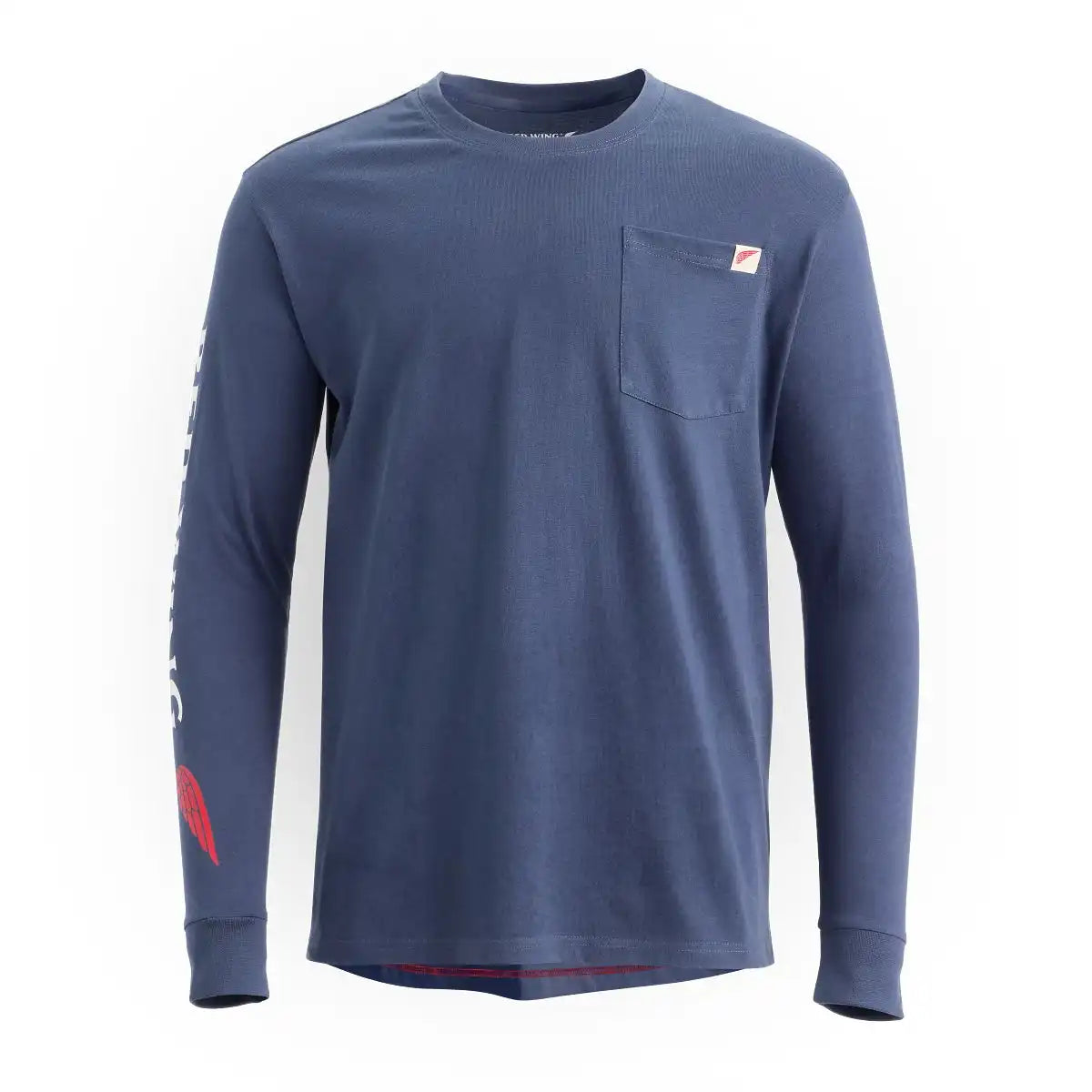 Long Sleeve Pocket T-Shirt with Sleeve Print