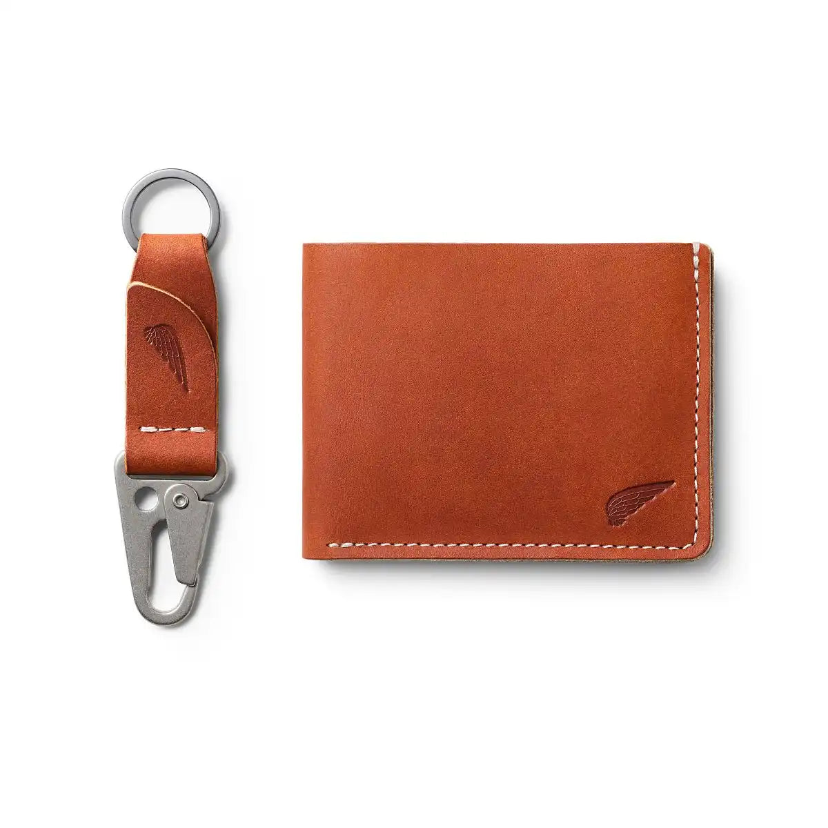 Bifold Wallet & Leather Keychain Gift Box