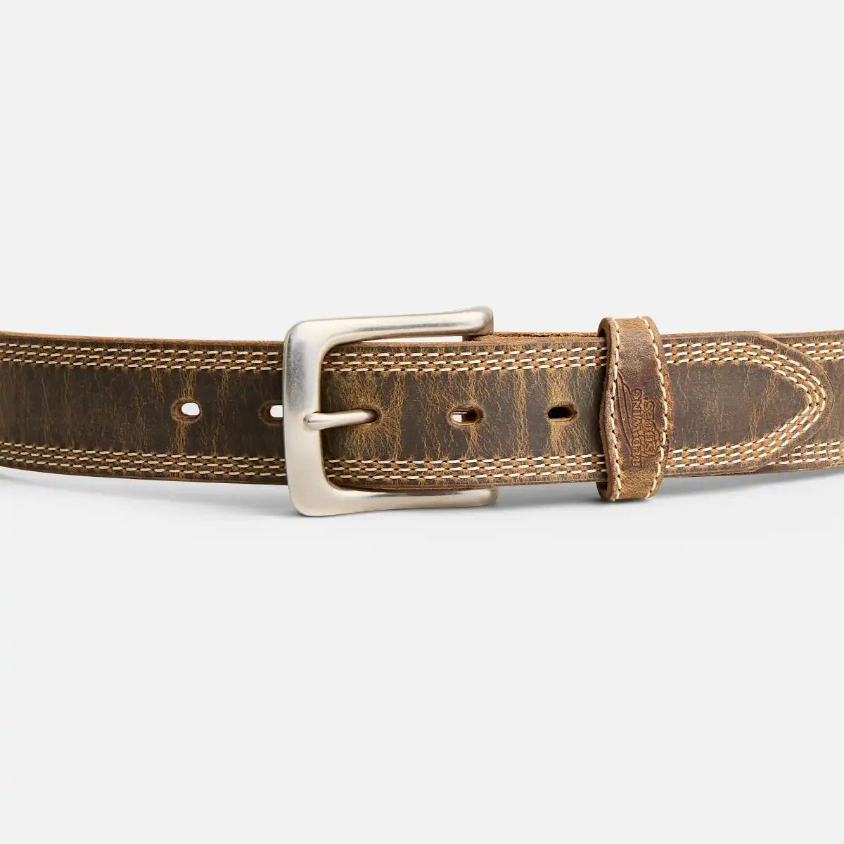 Triple Stitch Leather Belt