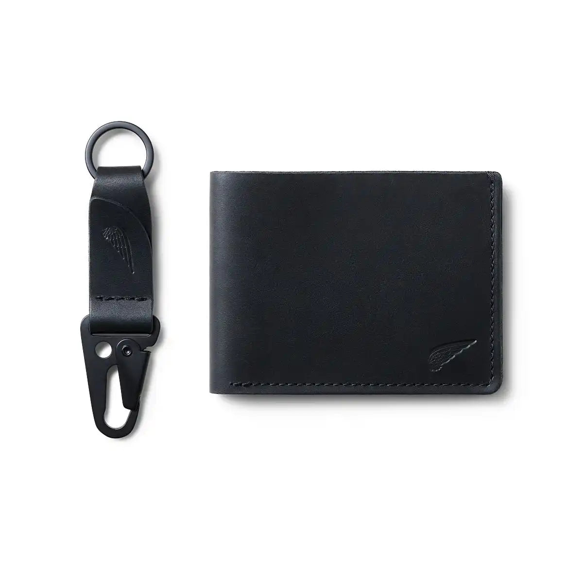 Bifold Wallet & Leather Keychain Gift Box