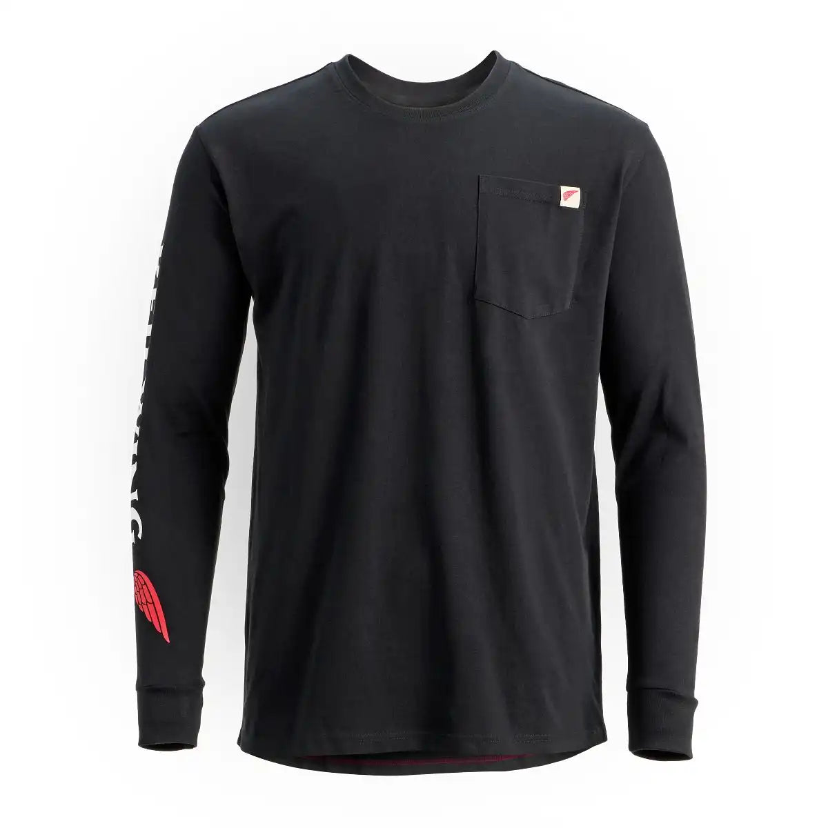 Long Sleeve Pocket T-Shirt with Sleeve Print